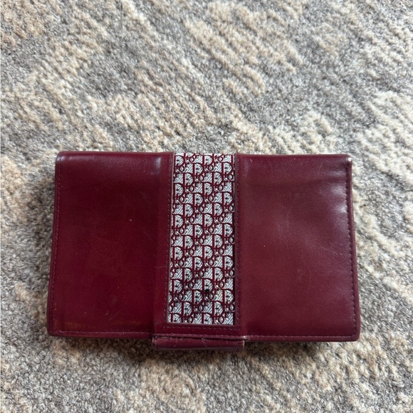 DIOR Burgundy Leather Wallet - Picture 2 of 5
